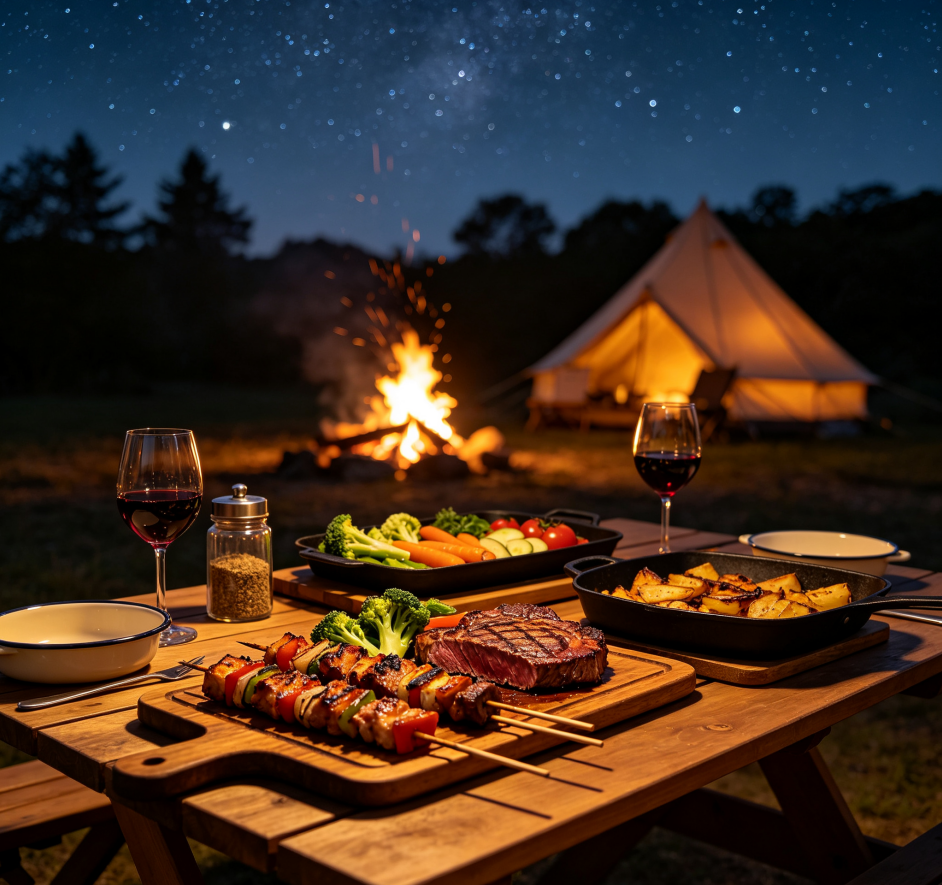 Starlit Bonfire: Campsite BBQ Package
